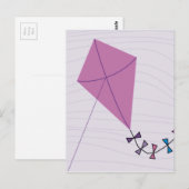 Roze steen briefkaart (Voorkant / Achterkant)