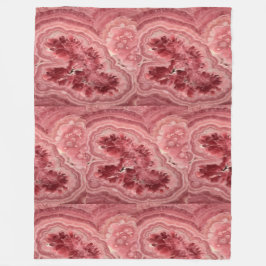 Roze steen fleece deken