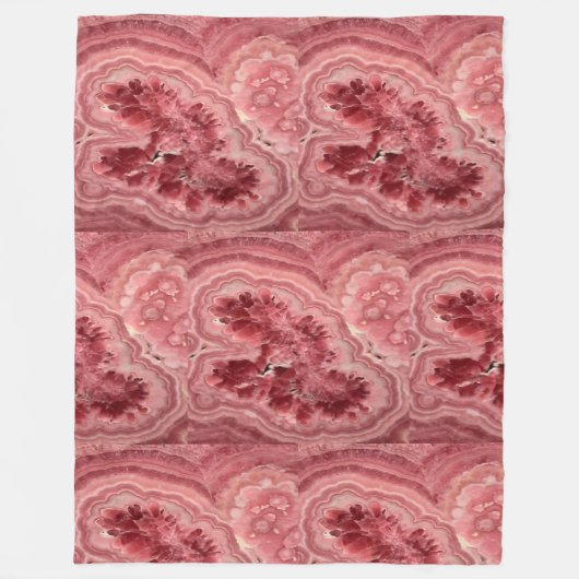 Roze steen fleece deken (Voorkant)