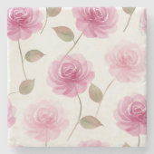 Roze Steen Onderzetter (Voorkant)