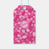 Roze Steen Patroon- Cadeaulabel (Voorkant)