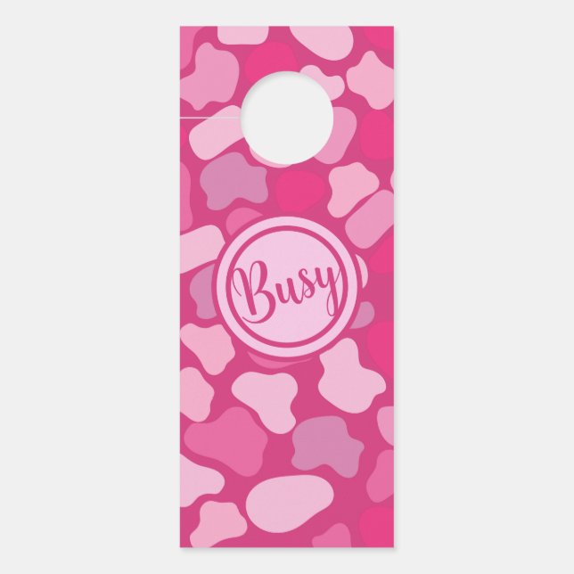 Roze Steen Patroon- Deurhanger (Voorkant)