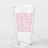 Roze Steen Patroon- Glas (Achterkant)
