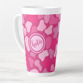 Roze Steen Patroon- Latte Mok (Linkerhoek)