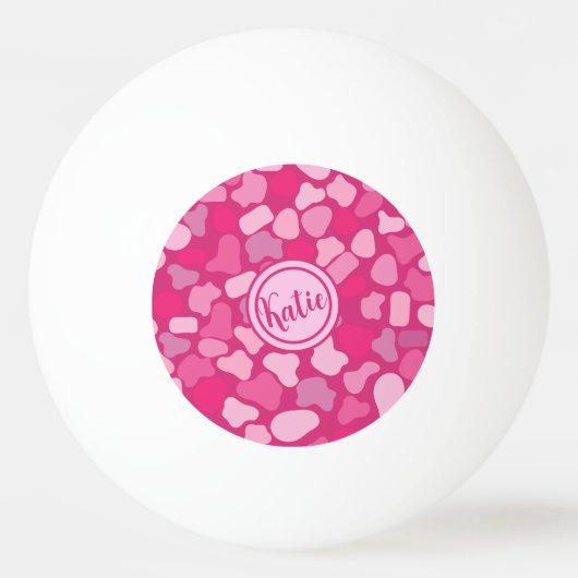 Roze Steen Patroon- Pingpongbal (Voorkant)