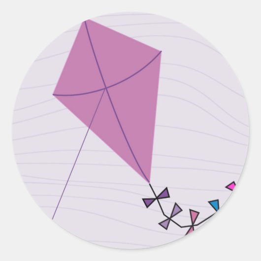 Roze steen ronde sticker (Voorkant)