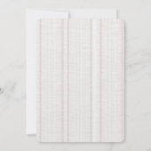 Roze Steen Witte Strepen Bruiloft Kaart (Achterkant)