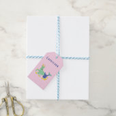 Roze Steenbok, sterrenbeeld, sterrenprint Cadeaulabel (Met Touw)