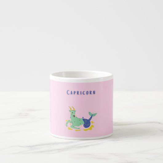 Roze Steenbok, sterrenbeeld, sterrenprint Espresso Kop (Voorkant)