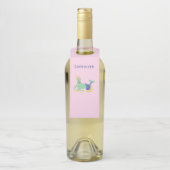 Roze Steenbok, sterrenbeeld, sterrenprint Flessenhanger (Op fles)