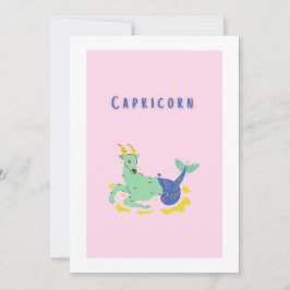 Roze Steenbok, sterrenbeeld, sterrenprint Kaart