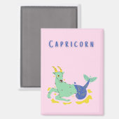 Roze Steenbok, sterrenbeeld, sterrenprint Magneet (Voorkant / Achterkant)