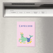 Roze Steenbok, sterrenbeeld, sterrenprint Magneet (Insitu (Vaatwasser))