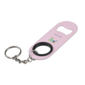 Roze Steenbok, sterrenbeeld, sterrenprint Mini Flessenopener (Voorkant Gekanteld)