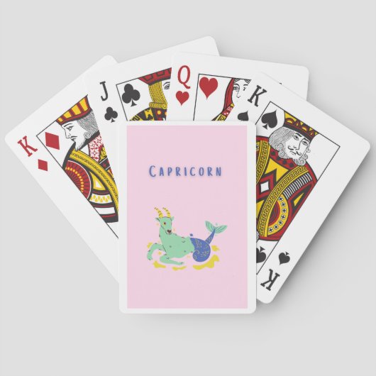 Roze Steenbok, sterrenbeeld, sterrenprint Pokerkaarten (Achterkant)