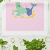 Roze Steenbok, sterrenbeeld, sterrenprint Theedoek (Gevouwen)