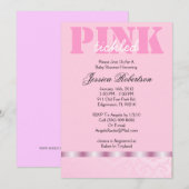 Roze, stekelroze, babymeisjesschoeisel kaart (Voorkant / Achterkant)