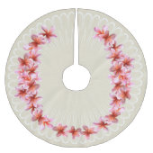 Roze stekelstaartboomrok met pincterie champagne kerstboom rok (Voorkant)