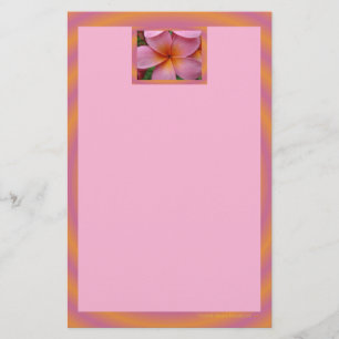 Roze stekelstationer Frangipani Briefpapier