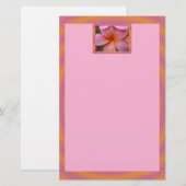 Roze stekelstationer Frangipani Briefpapier (Voorkant / Achterkant)