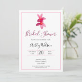 Roze stekelstokbloemen, Modern Wedding, Bridal Kaart (Staand voorkant)