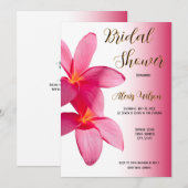 Roze stekelstokbloemen op Roze, Floral, Bridal Kaart (Voorkant / Achterkant)