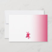 Roze stekelstokbloemen op Roze, Floral, Weddenscha Bedankkaart (Achterkant)