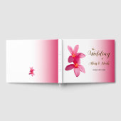 Roze stekelstokbloemen op Roze, Floral, Weddenscha Gastenboek (Volledig)