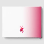 Roze stekelstokbloemen op Roze, Floral, Weddenscha Gastenboek (Achterkant)