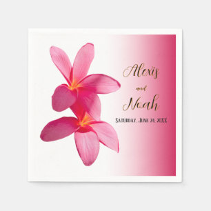 Roze stekelstokbloemen op Roze, Floral, Weddenscha Servet