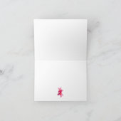 Roze stekelstokbloemen, tropisch, Floral Wedding, Bedankkaart (Binnen)