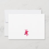 Roze stekelstokbloemen, tropisch, Floral Wedding Bedankkaart (Achterkant)