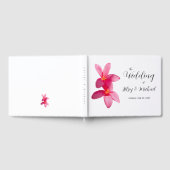 Roze stekelstokbloemen, tropisch, Floral Wedding Gastenboek (Volledig)