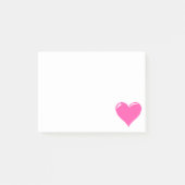Roze stekende noot bij het hart post-it® notes (Voorkant)
