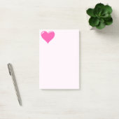 Roze stekende noot bij het hart post-it® notes (Kantoor)