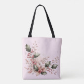 Roze Stekken en Bessen Tote Bag (Achterkant)