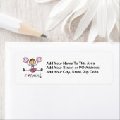 Roze stekker Afbeelding Cheerleader T-shirts en ca Etiket (Insitu)