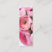Roze stelletje bladwijzer mini visitekaartje (Achterkant)