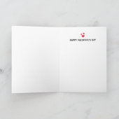 Roze stembiljetten op hartsachtige valentijnsdag feestdagen kaart (Binnen)