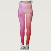 Roze stemming Aangepaste Leggings (Voorkant)