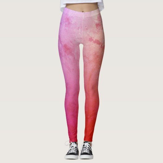 Roze stemming Aangepaste Leggings (Voorkant)