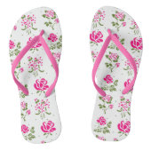 Roze Stenciled Roos Pattern Teenslippers (Voetbed)