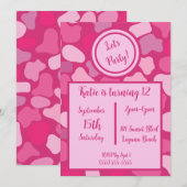 Roze stenen patroon- kaart (Voorkant / Achterkant)