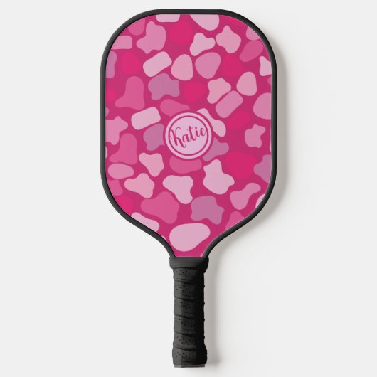 Roze stenen patroon- pickleball paddle (Voorkant)
