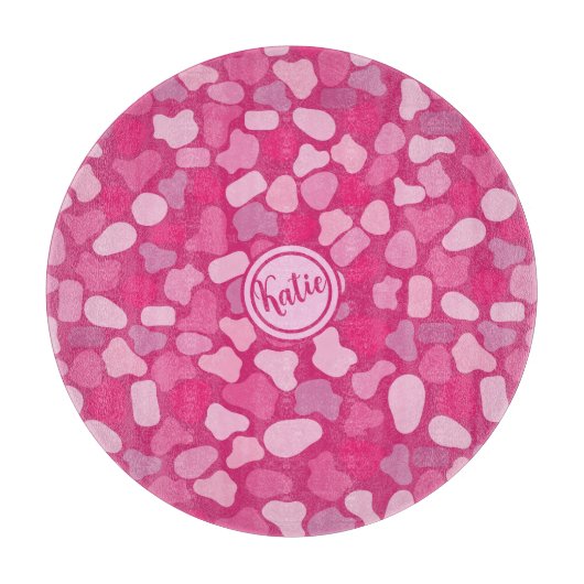 Roze stenen patroon- snijplank (Voorkant)