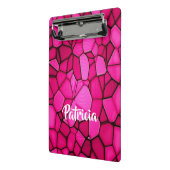 Roze stenen vormen gevlekt mini klembord (Angled2)