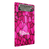 Roze stenen vormen gevlekt mini klembord (Schuin)