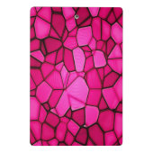 Roze stenen vormen gevlekt mini klembord (Achterkant)