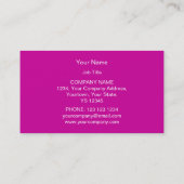 Roze ster 3 sterren visitekaartje roze (Achterkant)