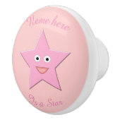  roze ster aangepaste keramische knop (Rechts)